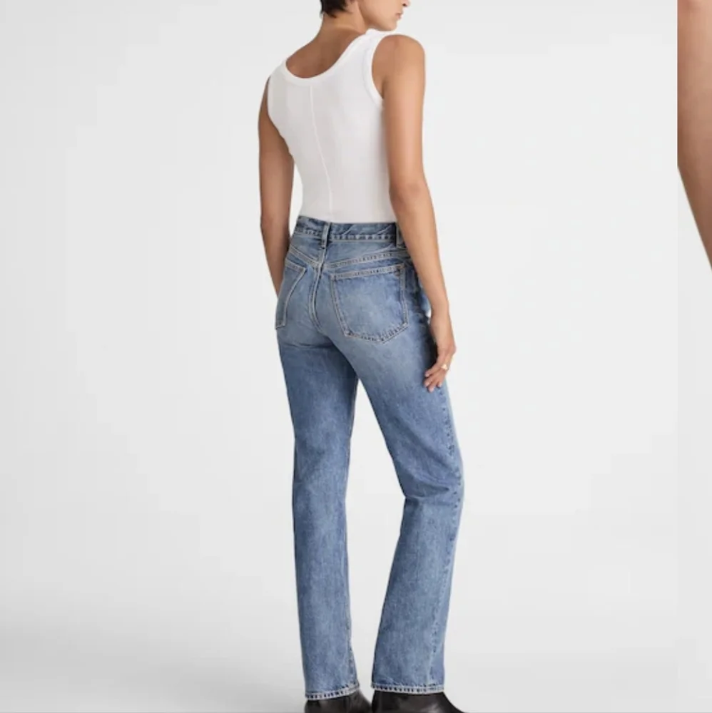 Madwell Womens Full Lenght Classic Straight Light Wash Jeans Size 25